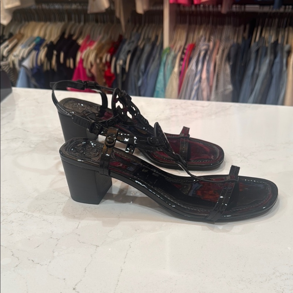 Tory Burch Black Patent Leather Heels
